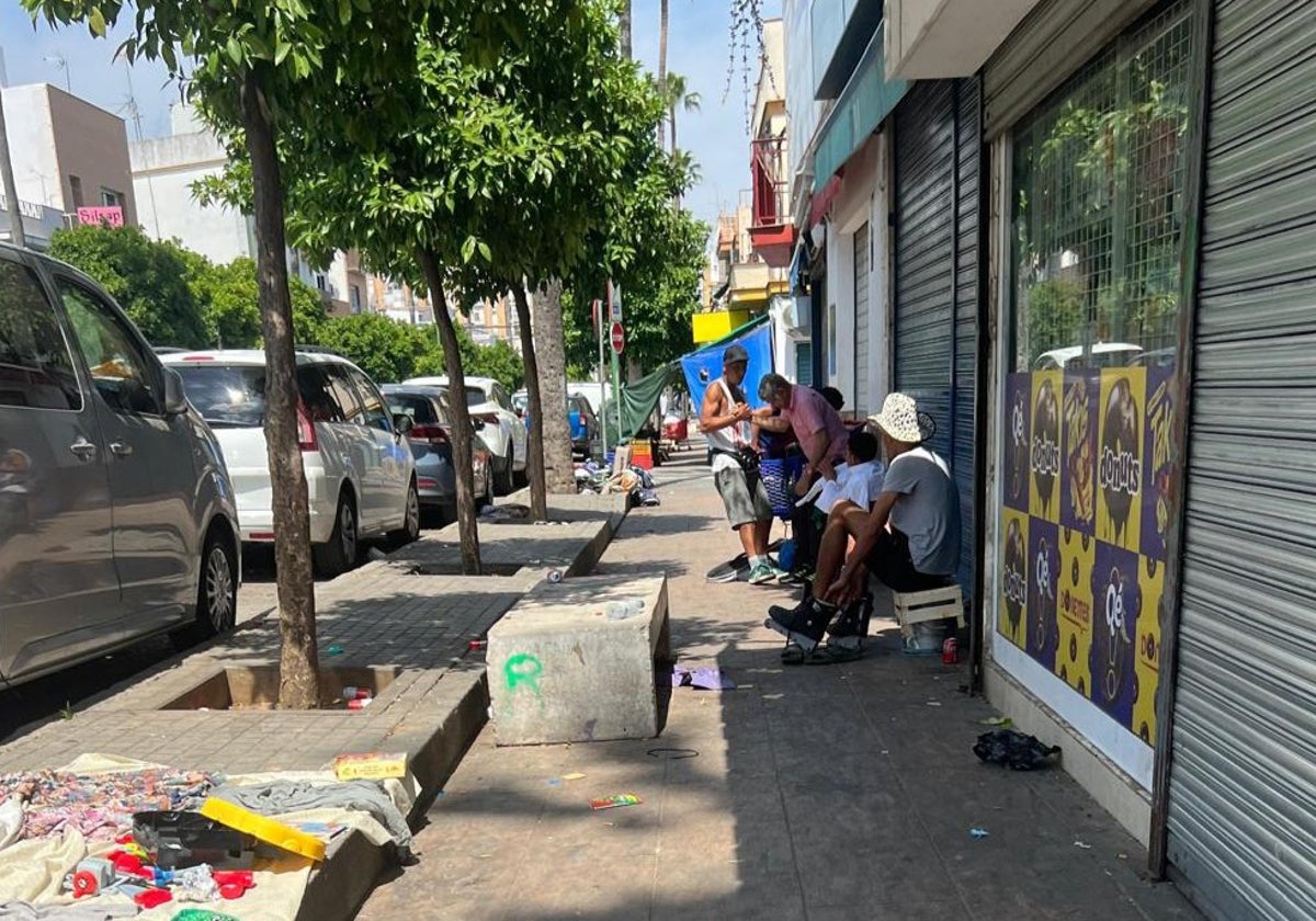 Una acera de la calle Ingeniero la Cierva del barrio de Su Eminencia el pasado jueves