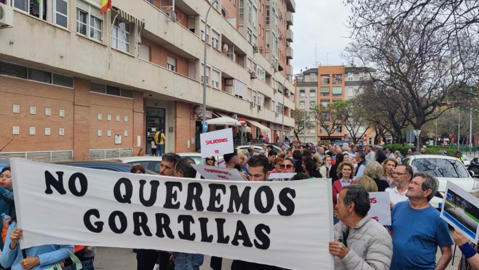 La indignación de los vecinos del Molino durante su movilización