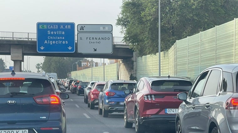 Retenciones de tráfico en San Fernando